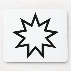 Alfombrilla De Ratón Estrella de nueve puntas (símbolo de la fe bahaí)