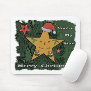 Alfombrilla De Ratón Estrella de pan de jengibre navideño