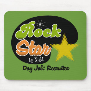 Alfombrilla De Ratón Estrella de rock de noche: día de contratación