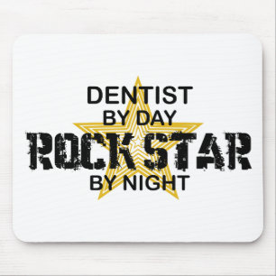 Alfombrilla De Ratón Estrella del rock del dentista por noche