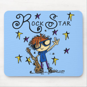 Alfombrilla De Ratón Estrella del rock del muchacho del Redhead