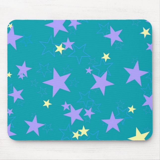 Alfombrilla De Ratón Estrella en colores pastel Mousepad (Frente)