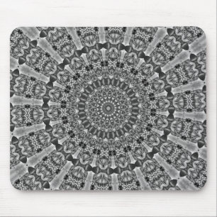 Alfombrilla De Ratón Estrella gris caleidoscopio