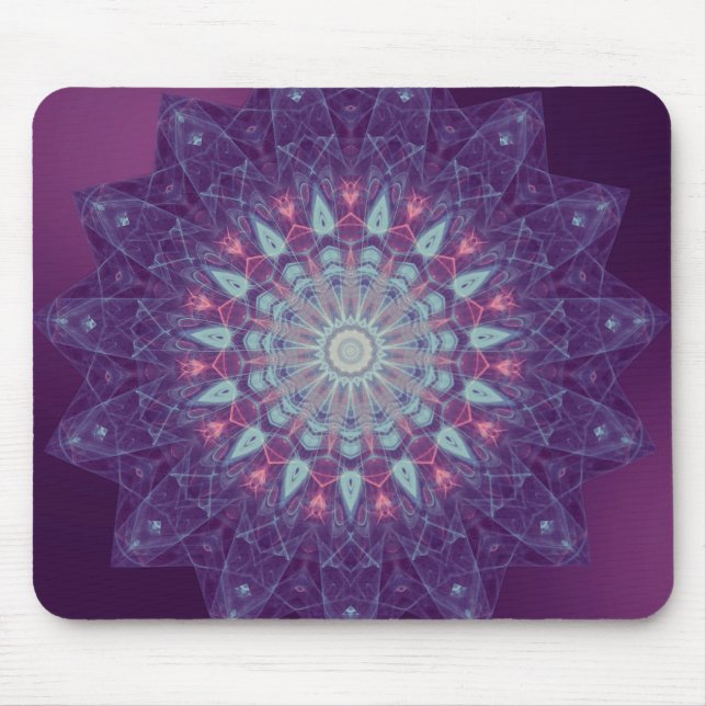 Alfombrilla De Ratón Estrella morada Mandala (Frente)
