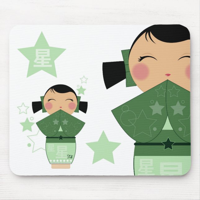 Alfombrilla De Ratón Estrella Mousepad de Kokeshi (Frente)