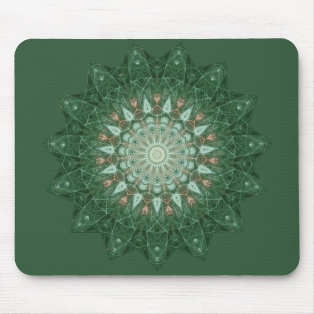Alfombrilla De Ratón Estrella verde Mandala (Frente)