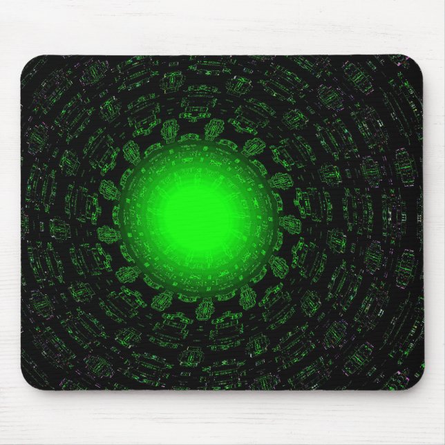 Alfombrilla De Ratón Estrella verde Mousepad (Frente)