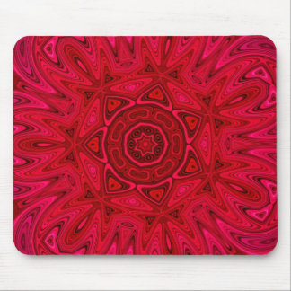 Alfombrilla De Ratón Estrella y mandala rojas de Sun