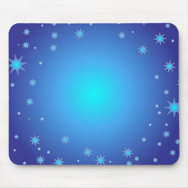 Alfombrilla De Ratón Estrellas azules (Frente)