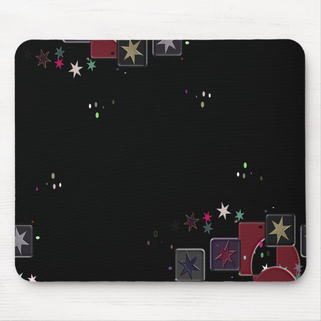 Alfombrilla De Ratón Estrellas de Black Mousepad (Frente)