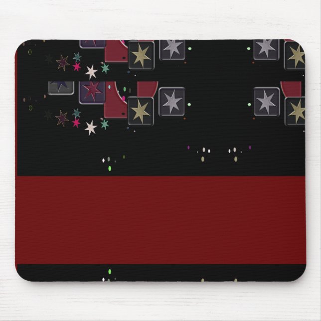 Alfombrilla De Ratón Estrellas de Black Mousepad (Frente)