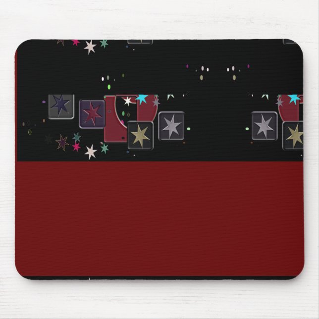 Alfombrilla De Ratón Estrellas de Black Mousepad (Frente)