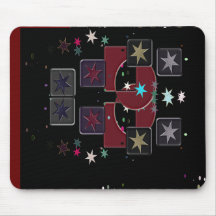 Estrellas de Black Mousepad