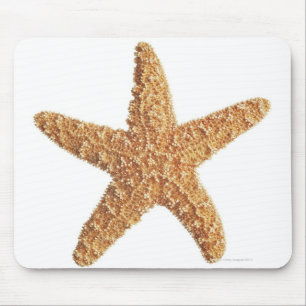 Alfombrilla De Ratón Estrellas de mar aisladas en blanco
