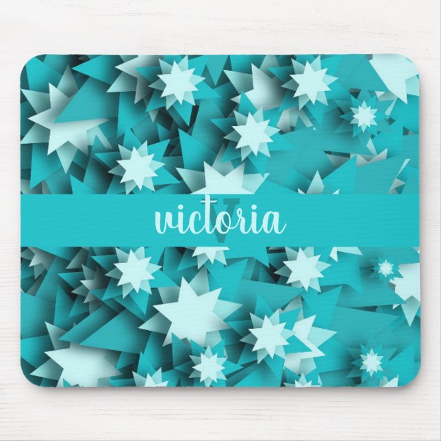 Alfombrilla De Ratón Estrellas de moda monogramadas (Frente)