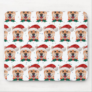 Alfombrilla De Ratón Estrellas de Navidad de la raza de perro Shiba Inu