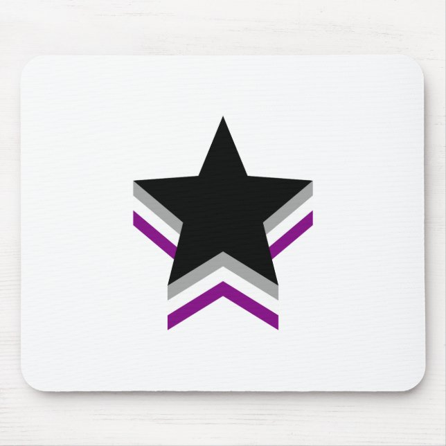 Alfombrilla De Ratón Estrellas de orgullo de asexualidad (Frente)