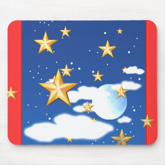 Alfombrilla De Ratón Estrellas doradas (Frente)