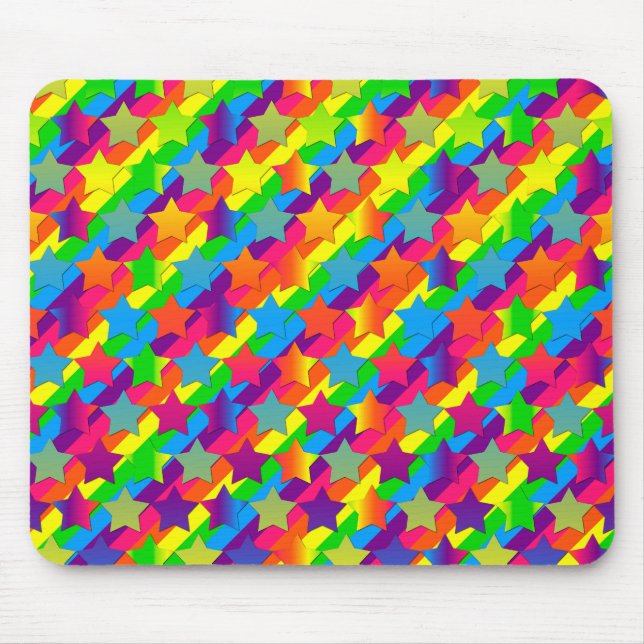 Alfombrilla De Ratón Estrellas en el Mousepad de rayas-computadoras (Frente)