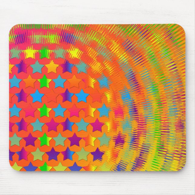 Alfombrilla De Ratón Estrellas explotadas-Mousepad de computadora (Frente)