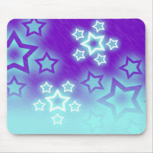 Alfombrilla De Ratón Estrellas moradas de invierno