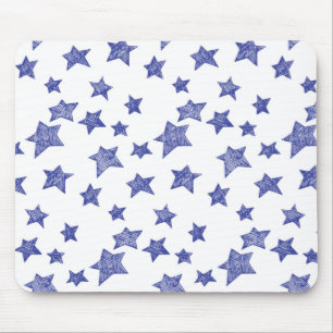 Alfombrilla De Ratón Estrellas Navidades dibujadas a mano