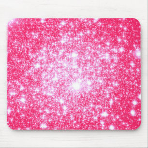 Alfombrilla De Ratón Estrellas rosa brillantes