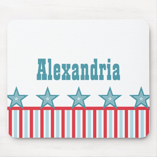 Alfombrilla De Ratón Estrellas y tiras de eslora Mousepad (Frente)