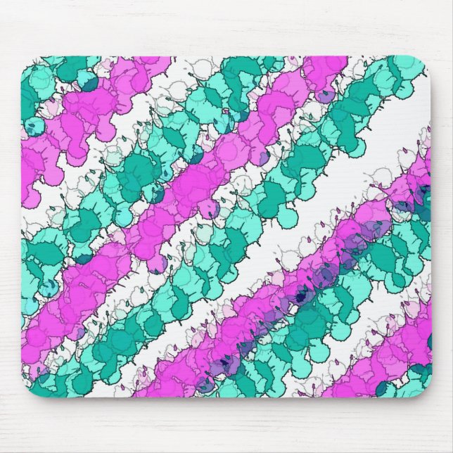 Alfombrilla De Ratón Estrés rosado y Verde azulado (Frente)