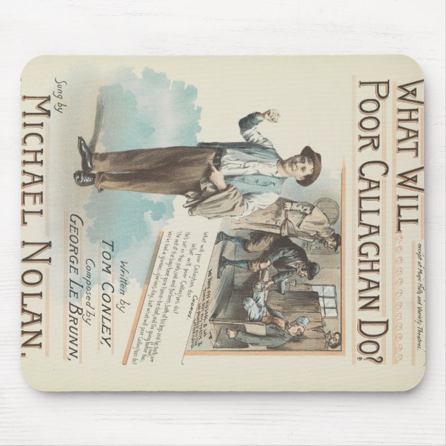 Alfombrilla De Ratón Estribillo pobre de Callaghan de la hoja de la (Frente)