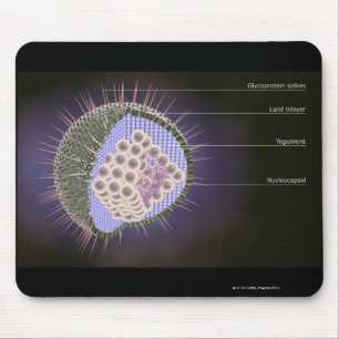 Alfombrilla De Ratón Estructura del virus de herpes