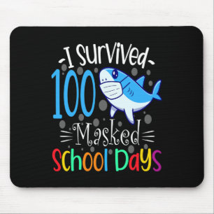Alfombrilla De Ratón Estudiante sobreviviente de 100 días escolares enm
