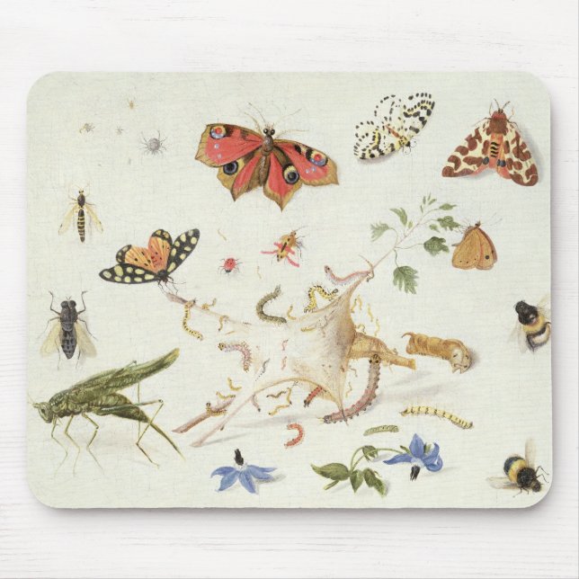 Alfombrilla De Ratón Estudio de insectos y de flores (Frente)