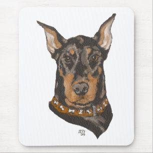 Alfombrilla De Ratón Estudio de la cabeza del Doberman Pinscher