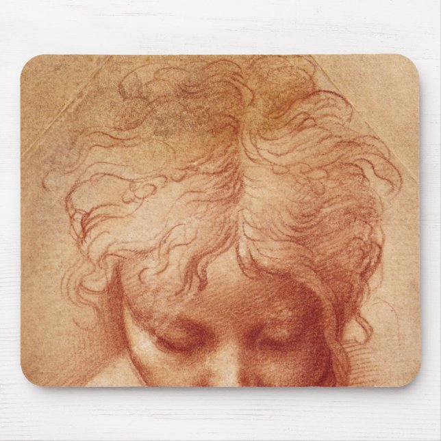 Alfombrilla De Ratón Estudio de una cabeza (Frente)