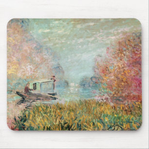 Alfombrilla De Ratón Estudio del barco de Claude Monet el en el Sena