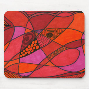 Alfombrilla De Ratón "Estudio en rojos" Resumen Mousepad de diseño