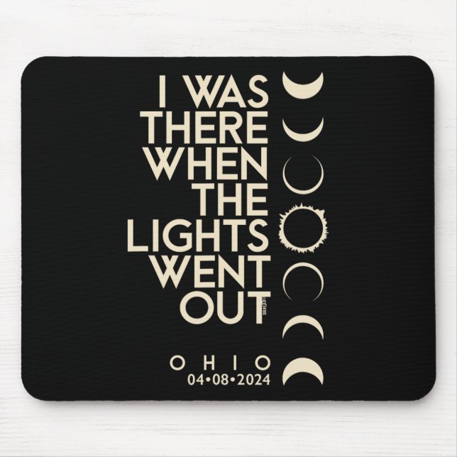 Alfombrilla De Ratón Estuvo En Ohio Eclipse Solar Total 2024 (Frente)