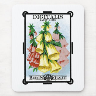 Alfombrilla De Ratón Etiqueta de paquete de semilla de Digitalis