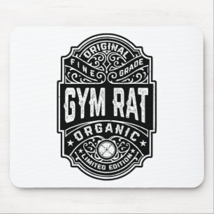 Alfombrilla De Ratón Etiqueta de Whisky Vintage Gym Rat Culturismo Gimn