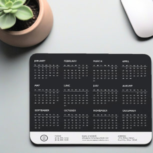 Alfombrilla De Ratón Etiqueta del logotipo de la compañía del calendari