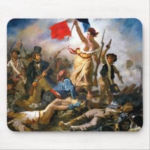 Alfombrilla De Ratón Eugene Delacroix Liberty liderando al pueblo