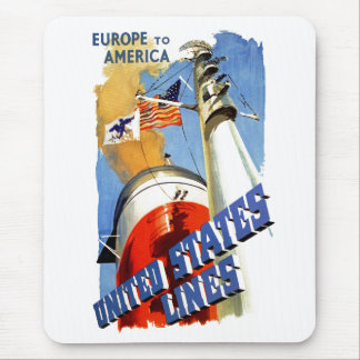 Alfombrilla De Ratón Europa a América ~ Líneas de Estados Unidos