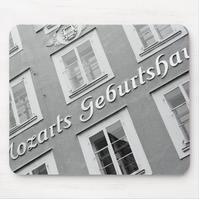 Alfombrilla De Ratón Europa, Austria, Salzburgo. Lugar de nacimiento de (Frente)