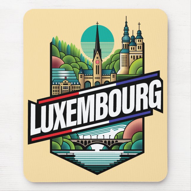 Alfombrilla De Ratón Europa de Luxemburgo (Frente)