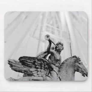 Alfombrilla De Ratón Europa, Francia, París. Estatua y noria, 2