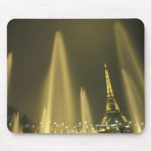 Alfombrilla De Ratón Europa, Francia, París, Torre Eiffel, noche