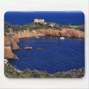 Alfombrilla De Ratón Europa, Francia, Theoule-sur-Mer. Un techo de teja