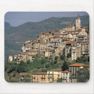 Alfombrilla De Ratón Europa, Italia, Liguria, Apricale. Riviera Di