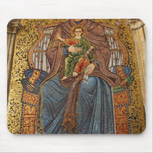 Alfombrilla De Ratón Europa, Italia, Sicilia, Taormina. Madonna y niño